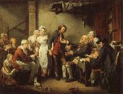 Jean-Baptiste Greuze The Village Marriage Contract painting